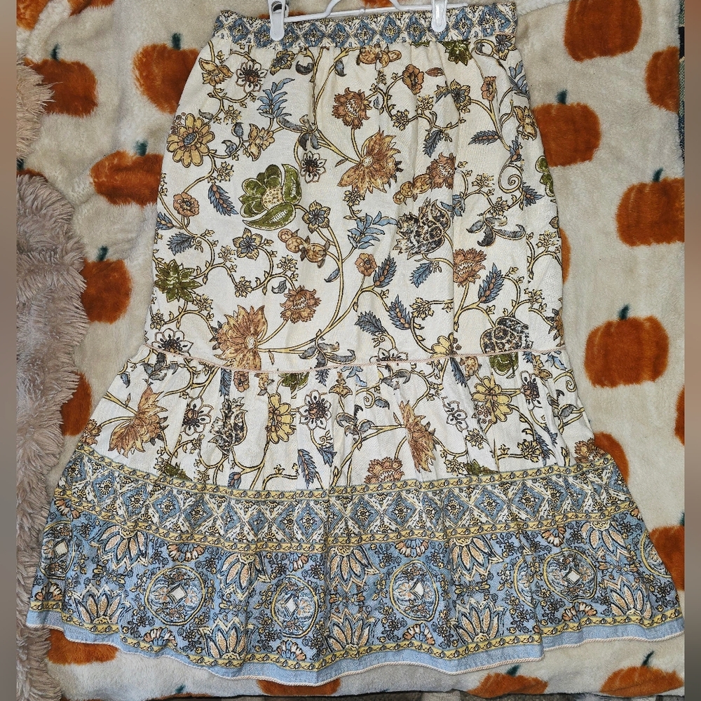 Revolve - House of Harlow 1960 Boho Floral A-Line Skirt in Cream - Women's Large